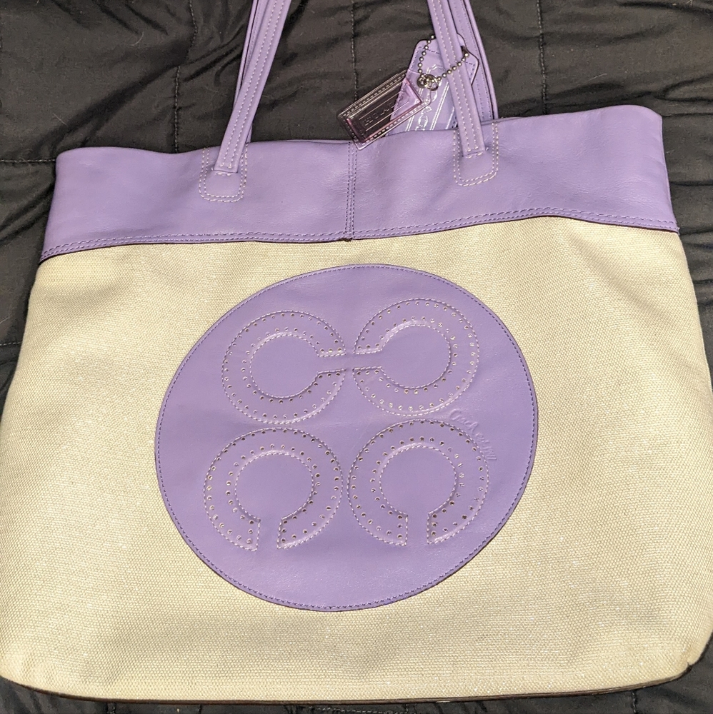 Coach Canvas and Leather Tote